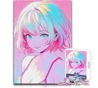 Rompecabezas para Adolescentes de 1000 Piezas, diseño de Anime de Chica Linda, Rompecabezas de Verano, Juegos Familiares, Actividades Familiares, Ideas de Regalos, tamaño 38x52cm