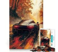 Rompecabezas para Adolescentes de 1000 Piezas,diseño de Aston Martin Negro,Corte Premium,Divertido,lógico y de Habilidad,fácil de Usar,Ideal para exhibir en Navidad (38x26cm)