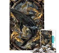 Rompecabezas para Adolescentes de 1000 Piezas diseño de Ballena Kintsugi Juego de ingenio para Adultos Ideal para Regalar a Mujeres y a Toda la Familia (tamaño 38x26cm)