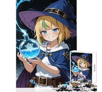 Rompecabezas para Adolescentes de 1000 Piezas diseño de Bruja de Anime con poción Juguete Educativo Regalo de cumpleaños Juegos educativos con póster a Juego y Hoja de Trivia tamaño 38x26cm