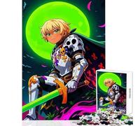 Rompecabezas para Adolescentes de 1000 Piezas diseño de Caballero de Anime con Espada Brillante Juguete para decoración de Pared Regalos para Amigos Secretos Juegos Divertidos para el hogar