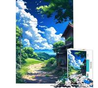 Rompecabezas para Adolescentes de 1000 Piezas diseño de Camino Rural Ideal para Adultos antiestrés decoración cumpleaños (tamaño 50x75cm)