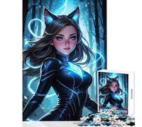 Rompecabezas para Adolescentes de 1000 Piezas diseño de Catgirl Chica Anime Juguetes antiestrés Regalo de cumpleaños Juego práctico descompresión Intelectual tamaño 38x52cm