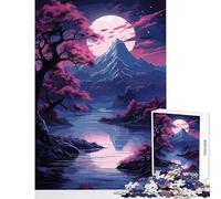 Rompecabezas para Adolescentes de 1000 Piezas diseño de Cerezo japonés Juguetes antiestrés Ideas de Regalo Juego práctico Interesante para Reducir el estrés tamaño 38x52cm