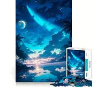 Rompecabezas para adolescentes de 1000 piezas, diseño de cielo tropical, piezas de ajuste preciso, juguete lógico y divertido, juego tranquilo, ideal para cumpleaños y actividades artísticas (38x26cm)