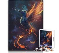 Rompecabezas para Adolescentes de 1000 Piezas, diseño de colibrí, Cola de fénix, Ideal para Disfrutar de Horas de Tranquilidad y Tranquilidad, Corte Limpio, Juguete Artesanal Duradero, tamaño 38x52cm