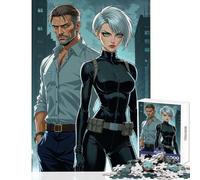 Rompecabezas para Adolescentes de 1000 Piezas diseño de cómic de espías Ideal para Decorar el hogar Regalo de cumpleaños Juego Educativo para fomentar el Amor en Pareja tamaño 38x26cm