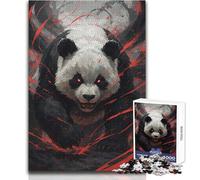 Rompecabezas para Adolescentes de 1000 Piezas, diseño de Dios Panda Enojado con Ojos Rojos, Juegos educativos, Corte de precisión, Regalos de Amigo Secreto, tamaño 50x75cm