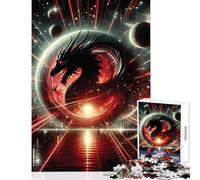 Rompecabezas para Adolescentes de 1000 Piezas diseño de dragón de fantasía Educativo Ideal para fomentar el Amor en Pareja tamaño 50x75cm