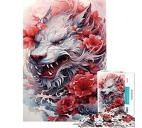 Rompecabezas para Adolescentes de 1000 Piezas diseño de dragón Sakura Chino desafiante de completar difícil Ideal para decoración del hogar Juguetes para Mayores de 14 años (38x26cm)