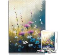 Rompecabezas para Adolescentes de 1000 Piezas, diseño de Flores Silvestres, Juego Educativo Familiar, difícil, Regalo de cumpleaños, tamaño 38x26cm