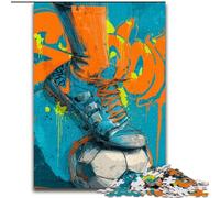 Rompecabezas para Adolescentes de 1000 Piezas, diseño de fútbol, Pintura al óleo, antiestrés, desafío difícil, Regalo de Amigo Secreto para Mayores de 14 años tamaño 50x75cm