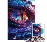 Rompecabezas para Adolescentes de 1000 Piezas diseño de Galaxia con Ojo de dragón cósmico Juguetes educativos Juego didáctico decoración Perfecta Regalos de cumpleaños (tamaño 38x52cm)