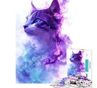 Rompecabezas para Adolescentes de 1000 Piezas diseño de Galaxia cósmica con Gato Juegos relajantes Juguetes educativos y de Aprendizaje Regalos de Amigo Invisible Corte de precisión (tamaño 38x26cm)
