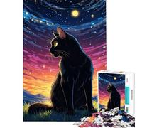 Rompecabezas para Adolescentes de 1000 Piezas diseño de Gato cósmico Juego desafiante Juguete para ejercitar la Mente Juego difícil excelente Regalo y Juguete (tamaño 38x52cm)