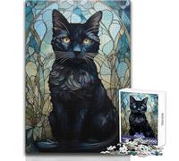 Rompecabezas para Adolescentes de 1000 Piezas, diseño de Gato Negro, Arte kintsugi, Relajarse, pasatiempo, Profesional, Corte Limpio, Juguete para Jugar, tamaño 38x52cm