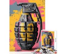 Rompecabezas para Adolescentes de 1000 Piezas diseño de Granada de Amor Estilo Pop Art Ideal para Toda la Familia Incluye póster a Juego y Hoja de Preguntas y respuestas (75x50cm)