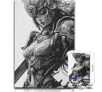 Rompecabezas para Adolescentes de 1000 Piezas, diseño de Guerrero samurái ángel, Juegos Familiares, Actividades Familiares, Ideas de Regalo, tamaño 38x26cm