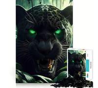 Rompecabezas para Adolescentes de 1000 Piezas,diseño de Jaguar Negro cazando,Encaje, Juguete Creativo,para el Tiempo Libre,Regalo de decoración navideña 50x75cm