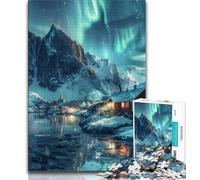 Rompecabezas para Adolescentes de 1000 Piezas, diseño de la Cabaña Aurora, Ideal como Juego Educativo, decoración del hogar, Regalo de cumpleaños, Arte Mural (tamaño 38x26cm)