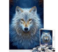 Rompecabezas para Adolescentes de 1000 Piezas diseño de Leyenda del Lobo Ideal para Regalar y Juegos Familiares para Mejorar el Amor en Pareja tamaño 38x26cm