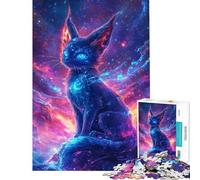 Rompecabezas para Adolescentes de 1000 Piezas diseño de Lince Cósmico para Adultos Juguetes antiestrés Que mejoran la Memoria y Son Actividades Divertidas para Hacer en casa (tamaño 50x75cm)