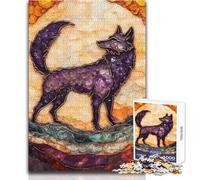 Rompecabezas para Adolescentes de 1000 Piezas, diseño de Lobo Amatista, Mosaico, Juguete, Juego Intelectual para diversión Familiar, Regalo de cumpleaños, tamaño 38x52cm