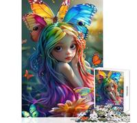 Rompecabezas para Adolescentes de 1000 Piezas diseño de Mariposas y Hadas Juegos Juegos de ingenio Actividades Divertidas en casa tamaño 38x52cm
