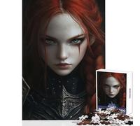 Rompecabezas para Adolescentes de 1000 Piezas diseño de Mujer guerrera Pelirroja Ideal para decoración del hogar Regalo de cumpleaños Juegos de relajación Interesante para Reducir el estrés 38x26cm