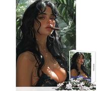Rompecabezas para Adolescentes de 1000 Piezas diseño de niña fumando en la Jungla Ideal para Decorar el hogar Regalo de cumpleaños Juego Familiar Apto para decoración de Escritorio tamaño 38x26cm