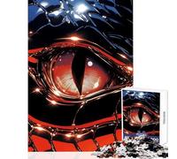 Rompecabezas para Adolescentes de 1000 Piezas diseño de Ojo de dragón Rojo Primer Plano decoración del hogar Juguetes Regalos de Amigo Secreto Juegos Familiares Ayuda a ejercitar el Cerebro 38x26cm