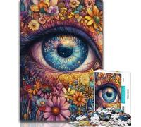 Rompecabezas para Adolescentes de 1000 Piezas, diseño de Ojos de Flores, Juegos educativos, decoración del hogar, Regalo de cumpleaños, Arte de Pared, 75x50cm