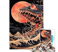 Rompecabezas para Adolescentes de 1000 Piezas diseño de Ola Gigante Estilo japonés para Adultos Juguetes antiestrés decoración diversión en casa Actividades (tamaño 50x75cm)