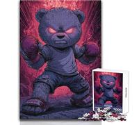 Rompecabezas para Adolescentes de 1000 Piezas, diseño de Oso Boxeador Enojado, Juegos educativos, Corte de precisión, Regalos de Amigo Secreto, tamaño 50x75cm