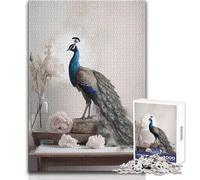 Rompecabezas para Adolescentes de 1000 Piezas, diseño de Pavo Real, bodegón, Hermoso Juego, decoración Perfecta, Regalo de cumpleaños, tamaño 38x52cm