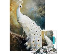 Rompecabezas para Adolescentes de 1000 Piezas diseño de Perca con Pluma de Marfil Juego práctico Regalo de cumpleaños Ideal para Toda la Familia (tamaño 38x52cm)