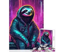 Rompecabezas para Adolescentes de 1000 Piezas diseño de Perezoso neón ciberpunk Juguete Educativo Regalo de Amigo Secreto Juego práctico Que fomenta el Amor Entre Parejas tamaño 50x75cm