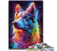 Rompecabezas para Adolescentes de 1000 Piezas, diseño de Perro psicodélico, Apto para Mayores de 14 años, Juego desafiante, Gran Regalo para Videojuegos, 50x75cm