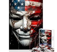 Rompecabezas para Adolescentes de 1000 Piezas diseño de Piratas informáticos patriotas Juguetes de decoración del hogar Regalo de cumpleaños Juego Familiar Adecuado para decoración de Escritorio