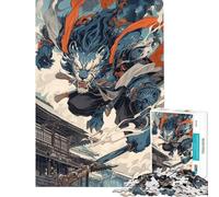 Rompecabezas para Adolescentes de 1000 Piezas diseño del Dios león del Viento Juego práctico para Pasar el Tiempo en casa Toda la Familia (tamaño 50x75cm)