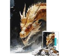 Rompecabezas para Adolescentes de 1000 Piezas diseño del dragón Blanco Legendario Ideal para Juegos educativos y de desafío en Familia Amantes de los Juegos (50x75cm)