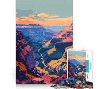 Rompecabezas para Adolescentes de 1000 Piezas,diseño del Gran Cañón de Arizona,Juego de Ajuste preciso,Juego de ingenio,Tiempo Libre,diversión, (38x52cm)