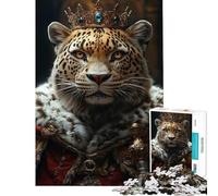 Rompecabezas para Adolescentes de 1000 Piezas diseño del Leopardo monarca de Wil Rompecabezas para Adultos Juegos relajantes Regalos para Mujeres cumpleaños y Navidad (38x26cm)
