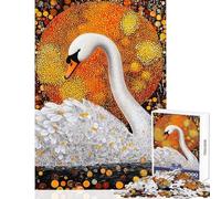 Rompecabezas para Adolescentes de 1000 Piezas diseño El Resplandor Dorado del Cisne Ideal para Toda la Familia Juego de Mesa Toda la Familia (tamaño 38x26cm)