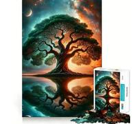 Rompecabezas para Adolescentes de 1000 Piezas,diseño Espejismo del Roble Celestial,Juego de ensamblaje Ajustado,Juguete cognitivo,fácil de Usar,Divertido,decoración navideña,Regalo (38x52cm)