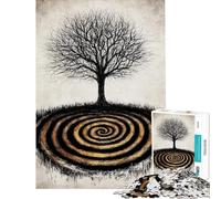 Rompecabezas para Adolescentes de 1000 Piezas diseño Espiral Eterno Corte de precisión Juego Interactivo para Padres e Hijos Rompecabezas Familiar 50x75cm