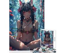 Rompecabezas para Adolescentes de 1000 Piezas diseño Floral de Neko Enigma Juguete Educativo Regalo de cumpleaños Juego Familiar con póster a Juego y Hoja de Trivia tamaño 38x26cm