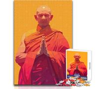 Rompecabezas para Adolescentes de 1000 Piezas, diseño Minimalista de Monje Budista Zen, Juego de Hermoso diseño, una Obra de Arte, Juguetes antiestrés, tamaño 50x75cm