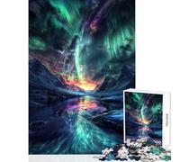 Rompecabezas para Adolescentes de 1000 Piezas diseño nórdico de la Aurora Boreal Juguete Educativo Gran Regalo y Juego Familiar desafío Educativo tamaño 50x75cm