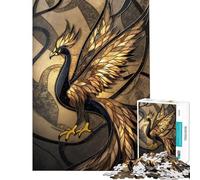 Rompecabezas para Adolescentes de 1000 Piezas diseño Phoenix Rise en Oro teñido Juguetes de Bricolaje para Adolescentes decoración del hogar Regalo Ideal para Toda la Familia (tamaño 38x26cm)